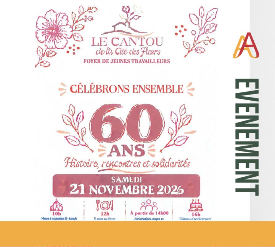 21 novembre 2026 - 60 ANS du Foyer de la Cité des Fleurs