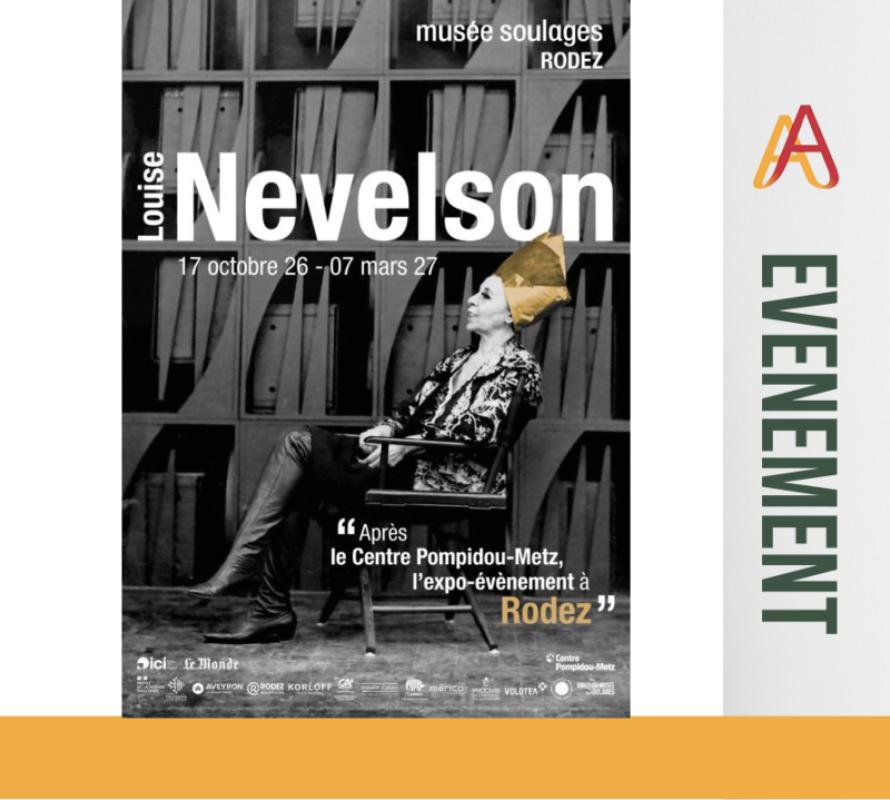 Mardi 9 février 2027 - Conférence sur la présentation de l’exposition Louise Nevelson et l’intervention sur les femmes sculptrices, de Monsieur Christophe Hazemann à 19h dans les Salons de l'Aveyron