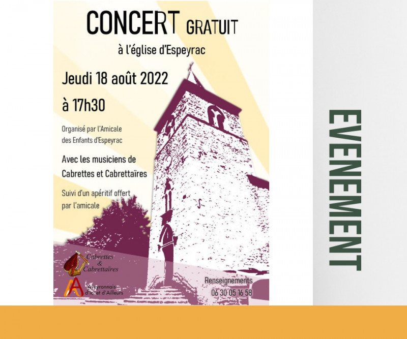 Concert à l'église d'Espeyrac
