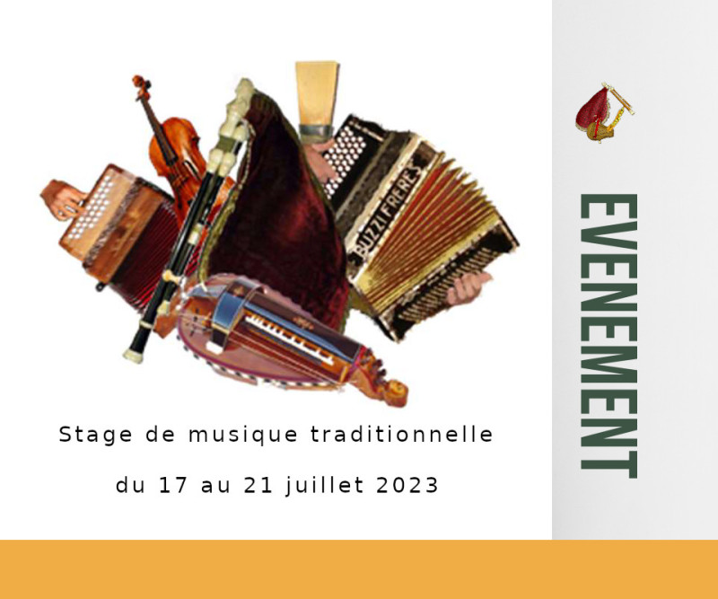 Stage de musique traditionnelle du 17 juillet au 21 juillet 2023