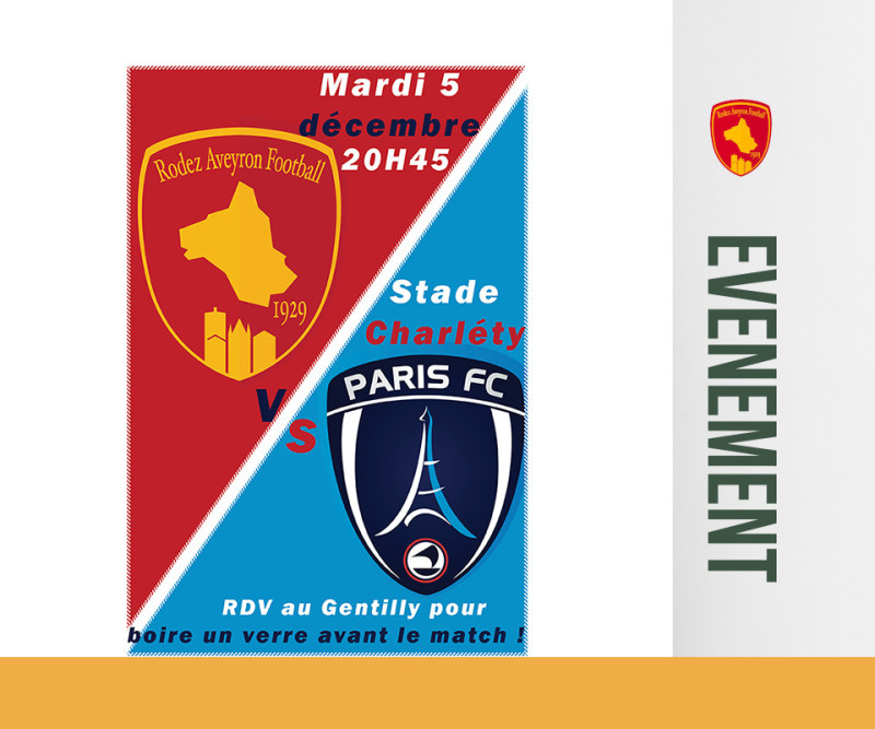 À vos agendas ! Venez nombreux supporter le RAF - Le 5 Décembre 2023