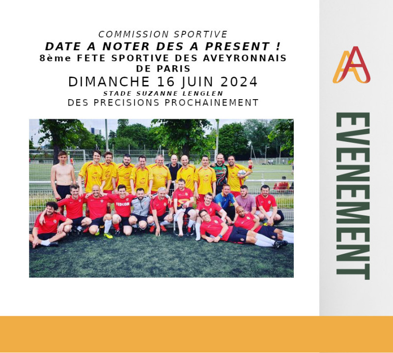 Fédération des Aveyronnais d'Ici et d'Ailleurs - Commission Sportive - Dimanche 16 juin 2024