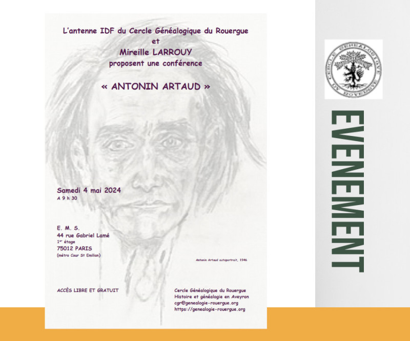 Conférence : « Antonin Artaud » par Mireille LARROUY