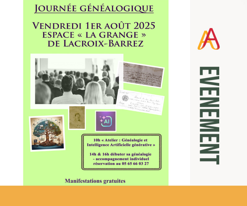 Journée généalogique du 1er août à Lacroix-Barrez