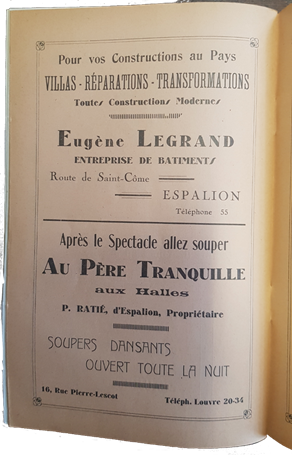 Page publicitaire pour 