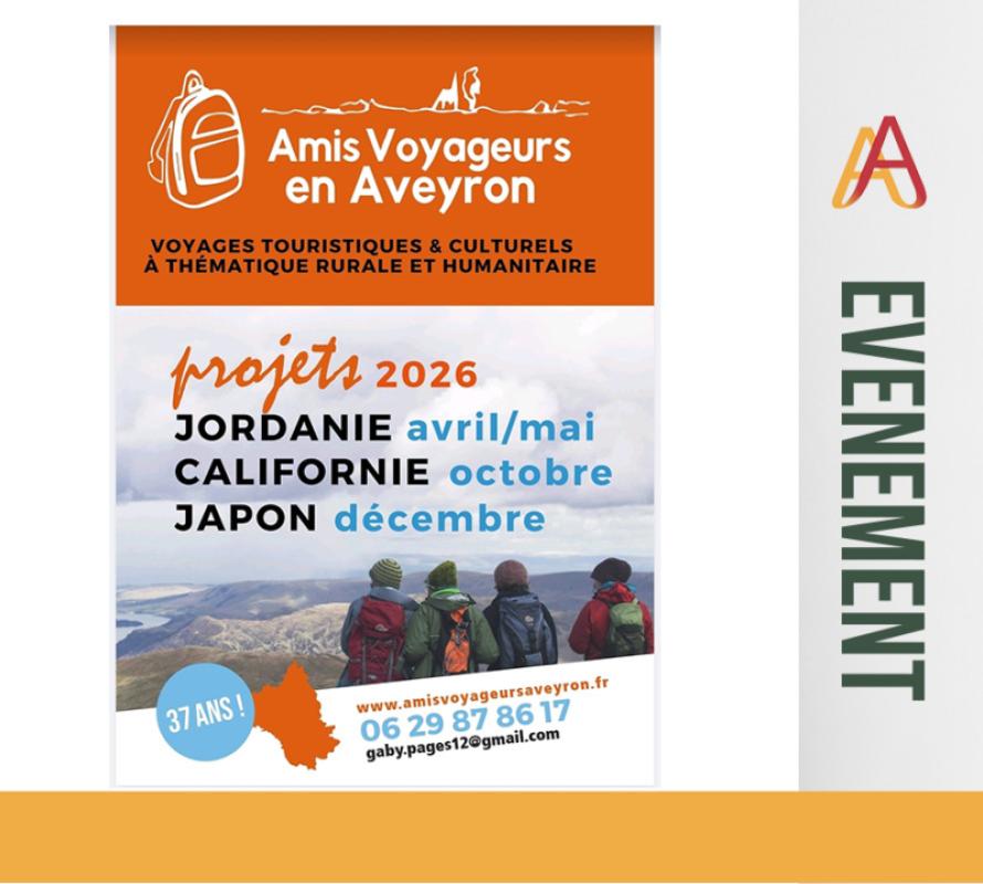 Amis voyageurs en Aveyron - projets 2026