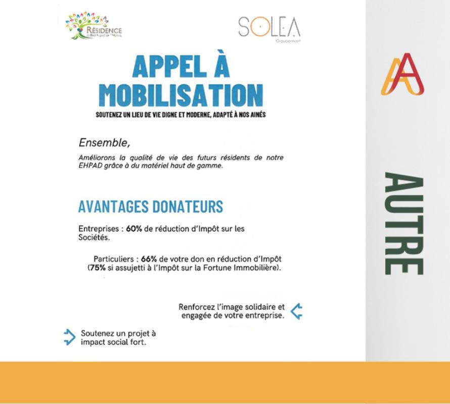 Appel à mobilisation : Résidence du Bon Accueil de l'Argence - soutenez un lieu de vie digne et moderne, adapté à nos aînés
