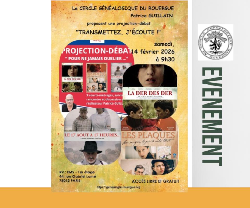 Projection-débat "Transmettez, j'écoute"  présentée par Patrice Guillain