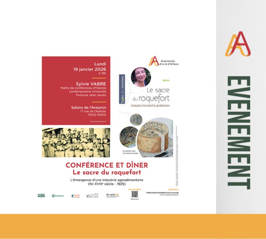 19 janvier 2026 : Conférence Sylvie Vabre sur l'AOP Roquefort