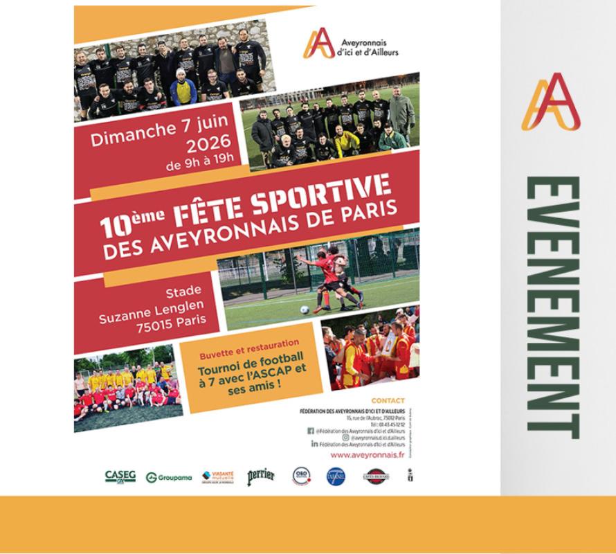 Dimanche 7 juin 2026 : Fête sportive au Stade Suzanne Lenglen