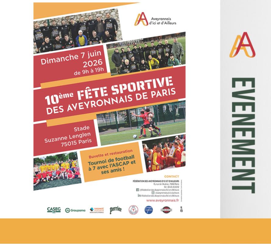 Dimanche 7 juin 2026 : Fête sportive au Stade Suzanne Lenglen