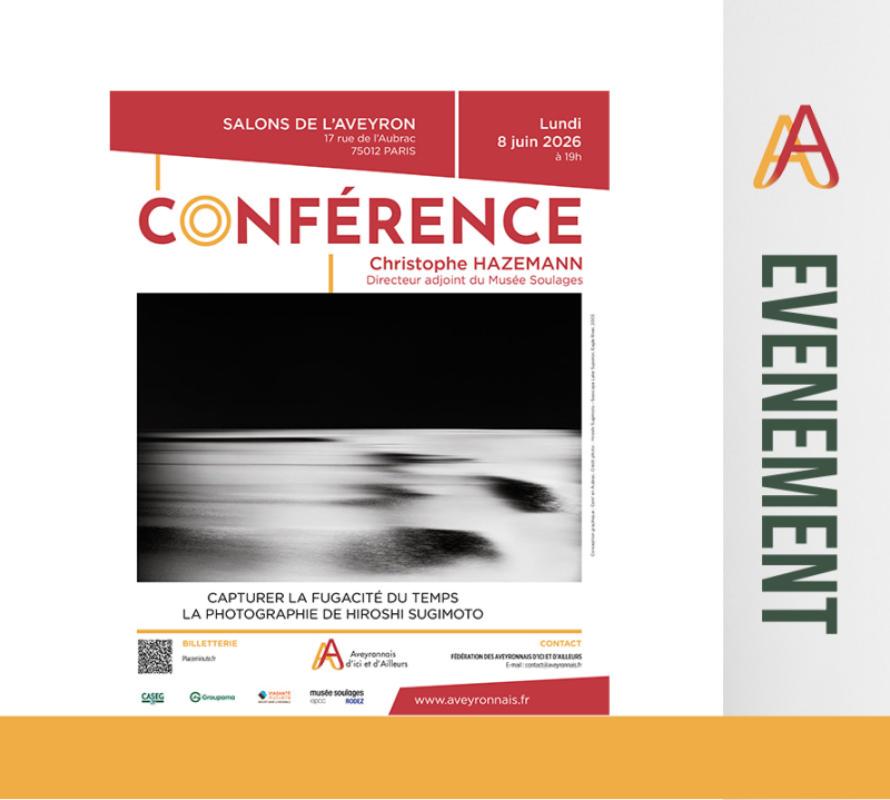 8 juin 2026 à 19h : Conférence: Capturer la fugacité du temps - la photographie de Hiroshi Sugimoto dans les Salons de l'Aveyron