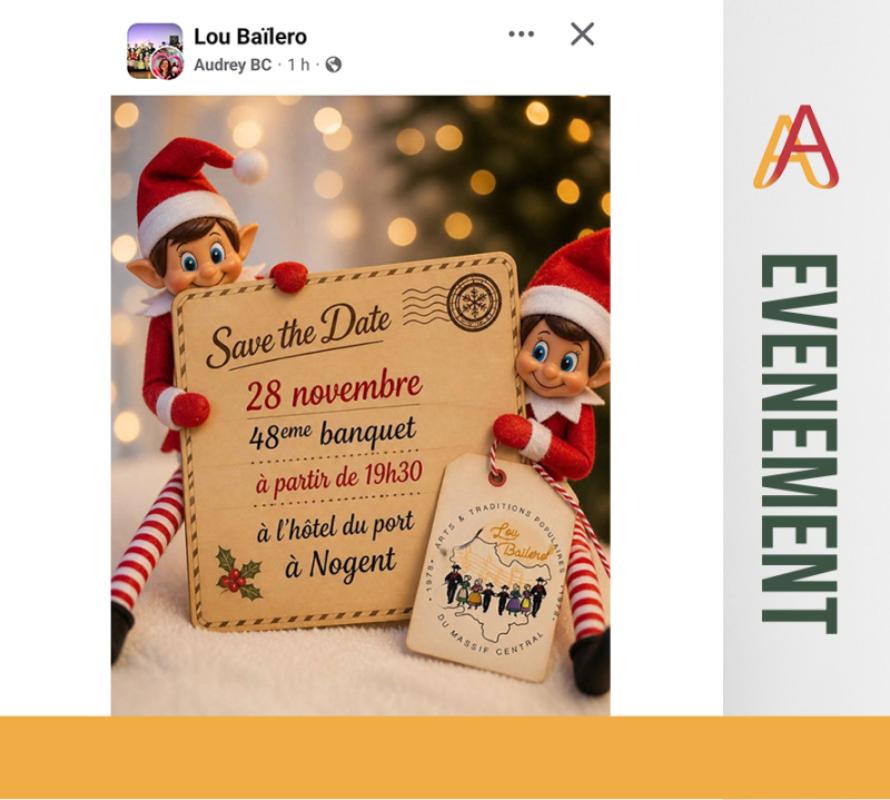 28 novembre 2026 : 48ème Banquet du Groupe Folklorique LOU BAILERO