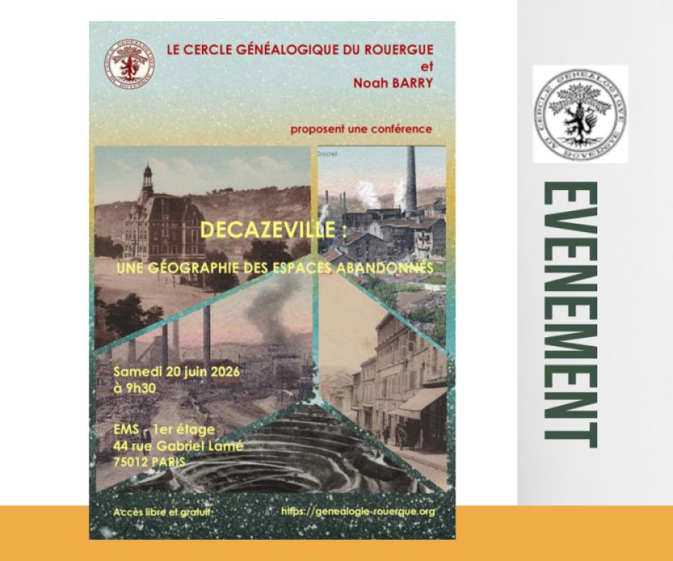 Conférence du 20 juin 2026 :  "Decazeville une géographie des espaces abandonnés" par Noah BARRY